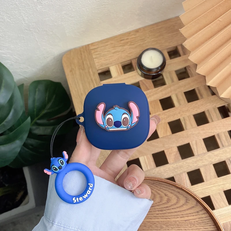 Funda de silicona con dibujos animados de Disney para auriculares QCY T13, funda protectora de carga con cordón para auriculares inalámbricos con Bluetooth, Minnie y Mickey - imagen 5