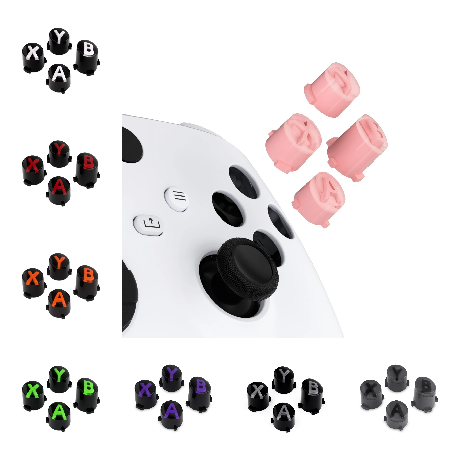 Botones ABXY de repuesto extremos, símbolos clásicos de tres tonos para controlador inalámbrico Xbox Core, Xbox One S/X, Elite V1/V2 - imagen 2