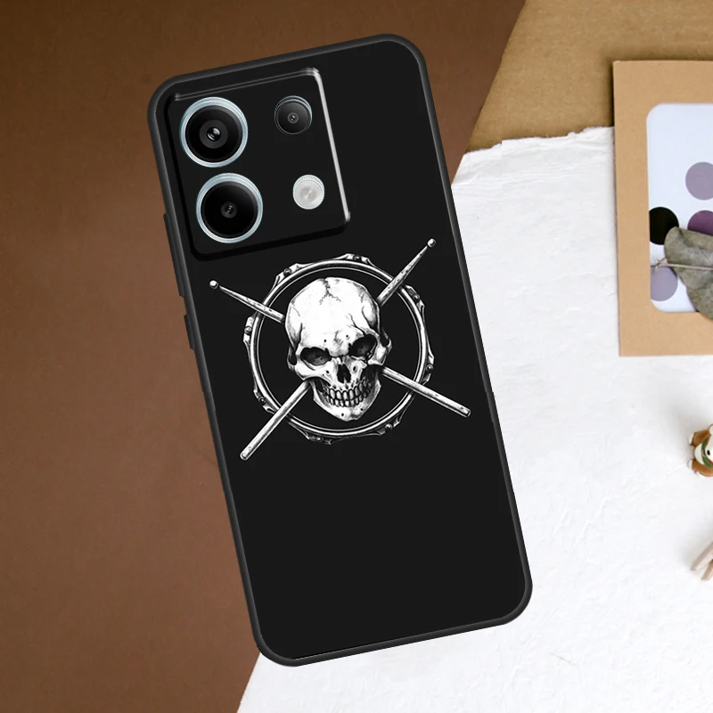 Funda de tambor de instrumento Musical para Redmi Note 13 Pro Plus 9 10 11 12 Pro 9S 10S 11S 12S, cubierta para Redmi 12 C 10C 13C - imagen 4
