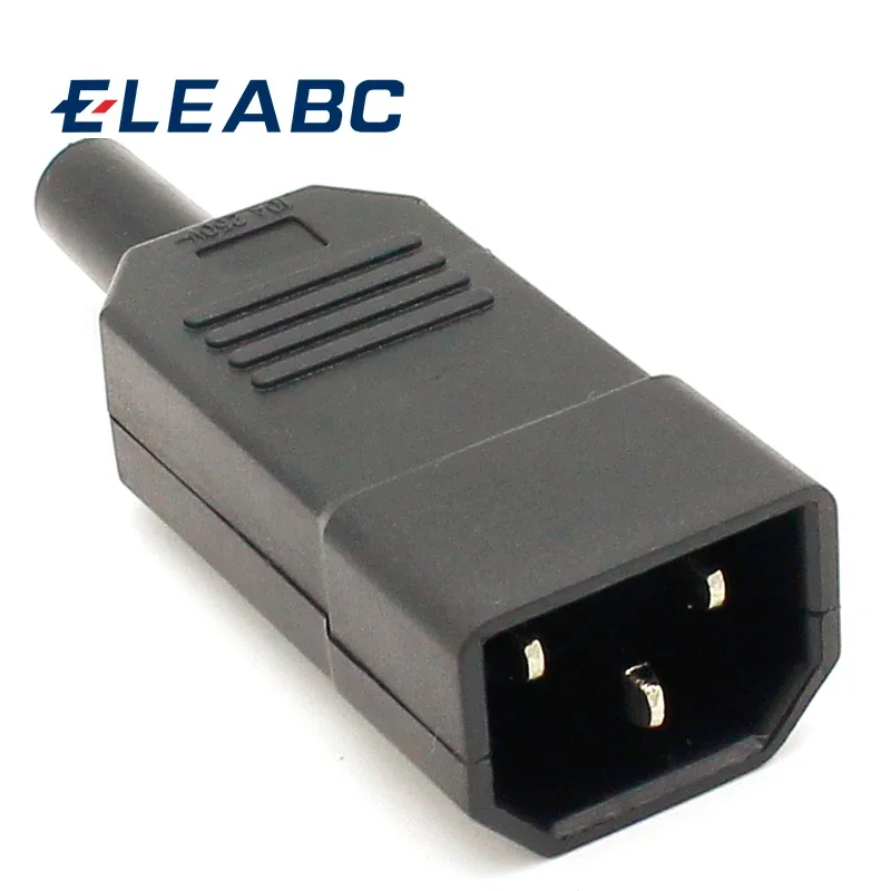 Enchufe macho IEC C13, conector de alimentación recargable de 3 pines, enchufe de CA, color negro, 10A, 250V, 1 piezas, nuevo precio al por mayor