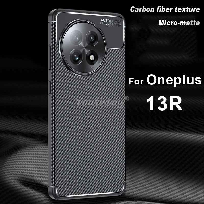 Para Oneplus 13R funda Oneplus 13R funda de goma de silicona lujosa TPU funda protectora para teléfono Oneplus 13 R funda a prueba de golpes