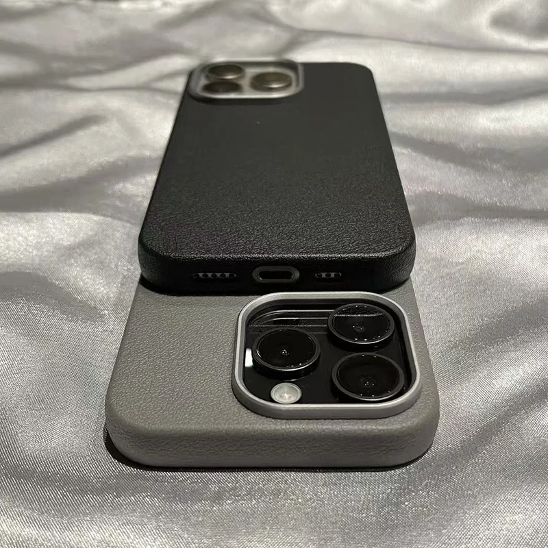 Funda blanda de cuero con textura Litchi mate para Samsung Galaxy A56 A25 A35 A55 A34 A54 A53 5G S25 Ultra S24 S23 S22 Plus S21 FE - imagen 4