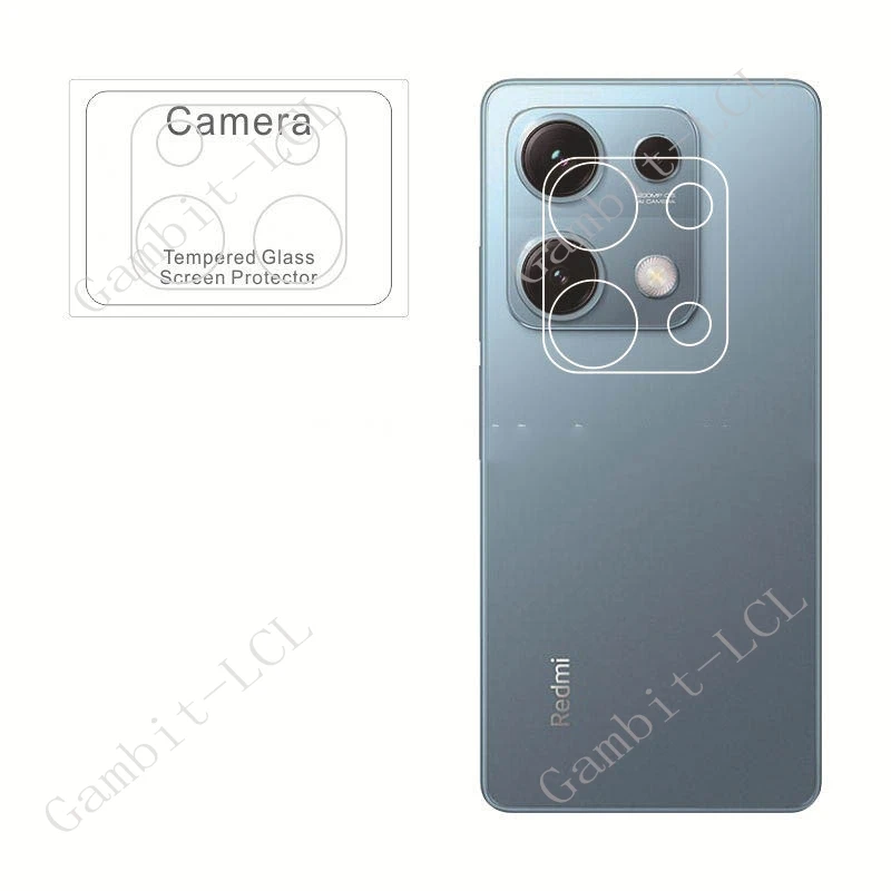 Lente de cámara integral 3D para Xiaomi Redmi Note 14S 6,67 "vidrio templado en RedmiNote14S Note14S película protectora de pantalla trasera - imagen 4