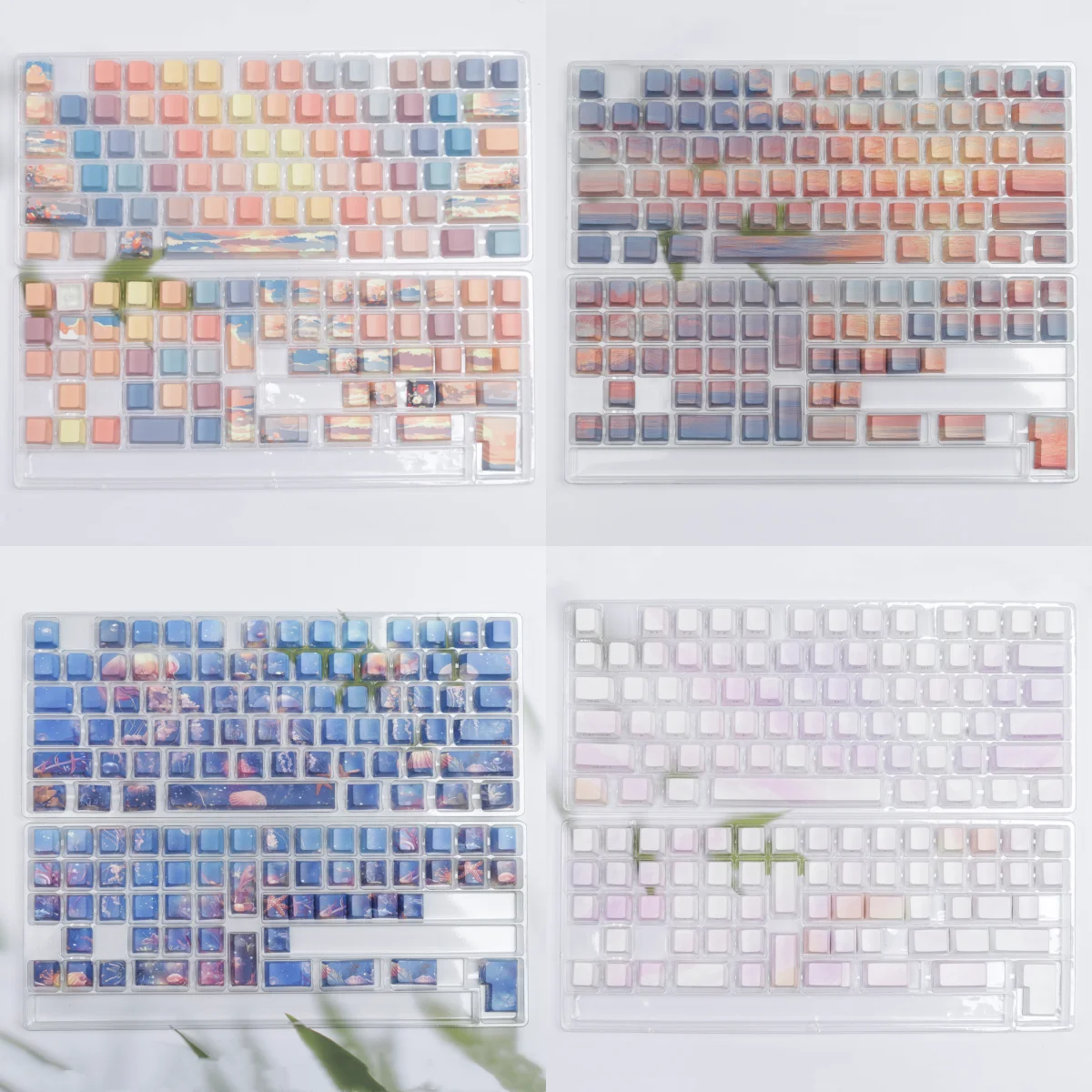 Teclas impresas laterales degradadas, teclas con perfil de cereza, Sub PBT, retroiluminadas para interruptores ISO MX, teclado de jugador, Epomaker Rainy 75