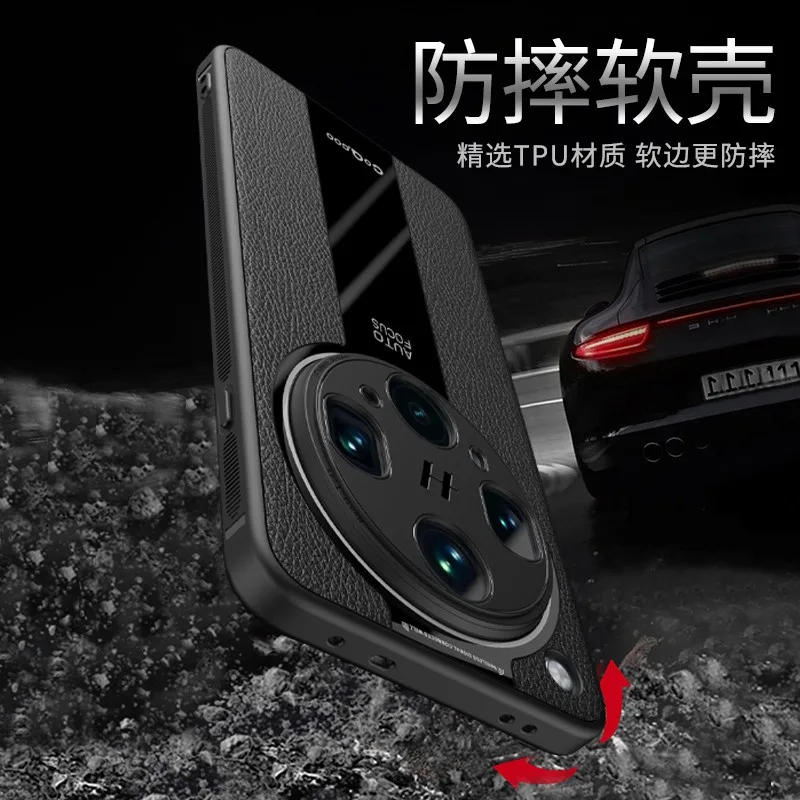 Funda de cuero para OPPO Find X8Ultra X7 Ultra X6 Pro, funda trasera suave y elegante de lujo para teléfono OPPO Find X8 Ultra, carcasa de protección - imagen 5