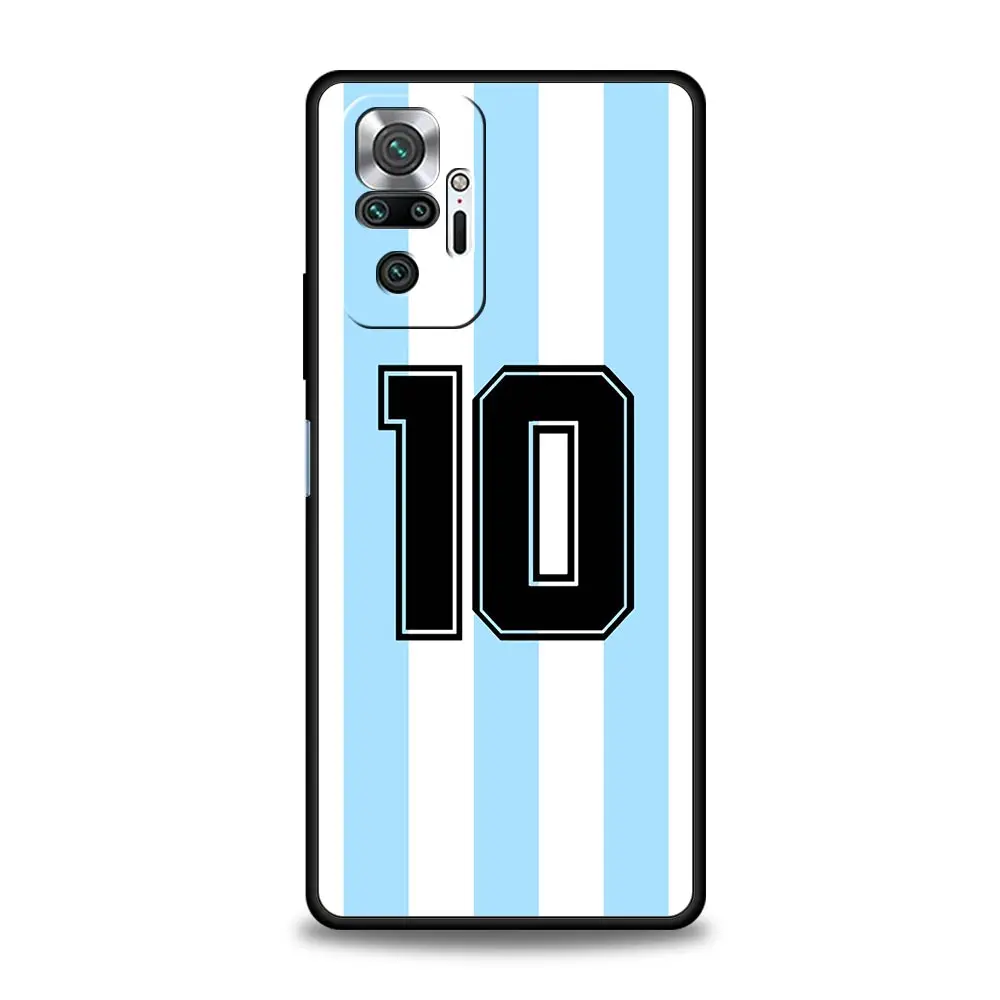 Funda de fútbol con bandera de Argentina para Xiaomi Redmi Note 13, 12, 11, 10 Pro, 9S, 9, 8, 7, 9T, 8T, 9C, 9A, 8A, 11T, 5G, 10S, K50 - imagen 3