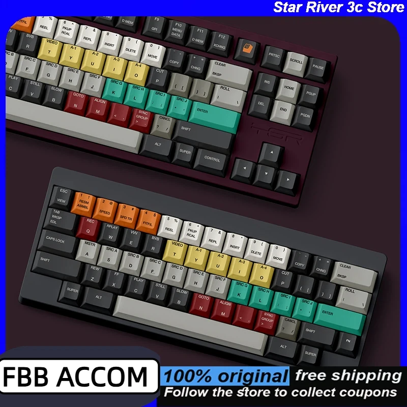 FBB ACCOM-teclas originales personalizadas PBT, sublimadas por tinte de 5 lados, 1,7mm de espesor, 145 piezas, tapas para teclado, ratones y teclados, accesorios