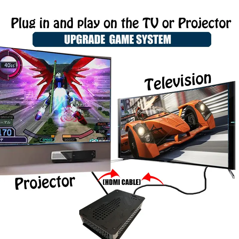 Regalo para niños Retro 500GB Super consola de juegos R3 PRO Batocera 3865U 70000 + juegos para Wii PS2 PSP GameCube N64 mango inalámbrico - imagen 5