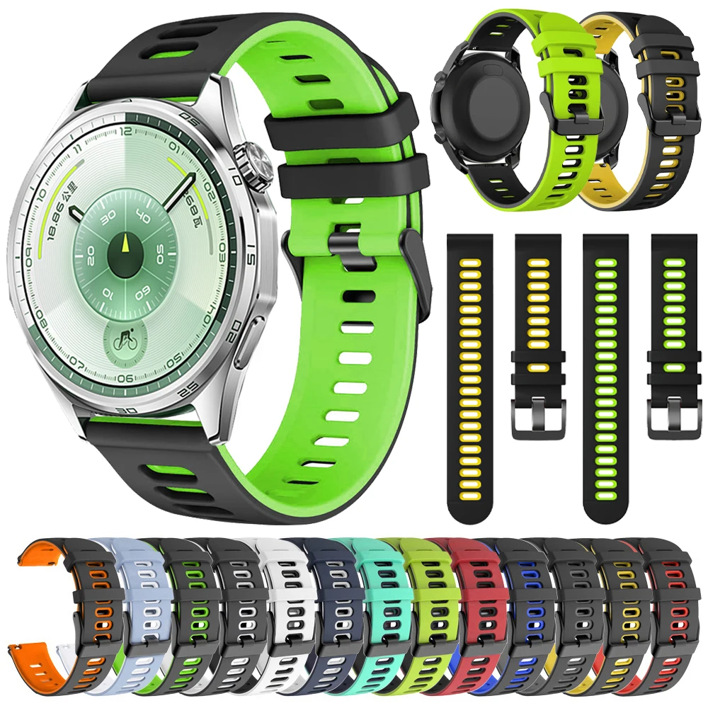 Correa de silicona para reloj HUAWEI GT6 Pro GT5 4 46mm GT 3 2 42mm Garmin Forerunner 570 165 pulsera de repuesto