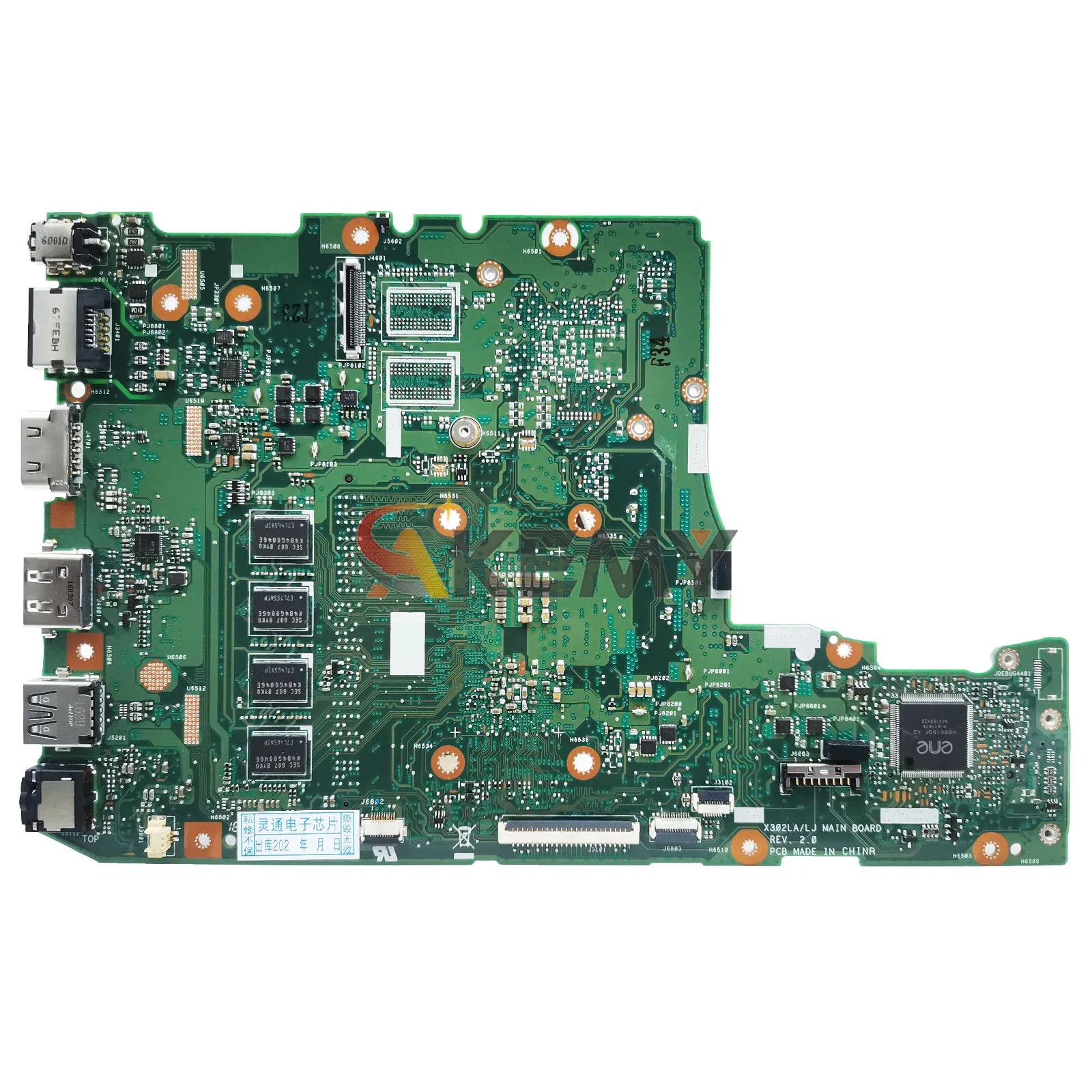 Placa base para ordenador portátil X302LA para ASUS VivoBook X302LA X302LJ X302L placa base para portátil con CPU I3 I5 I7 100% pruebas OK envío rápido - imagen 2