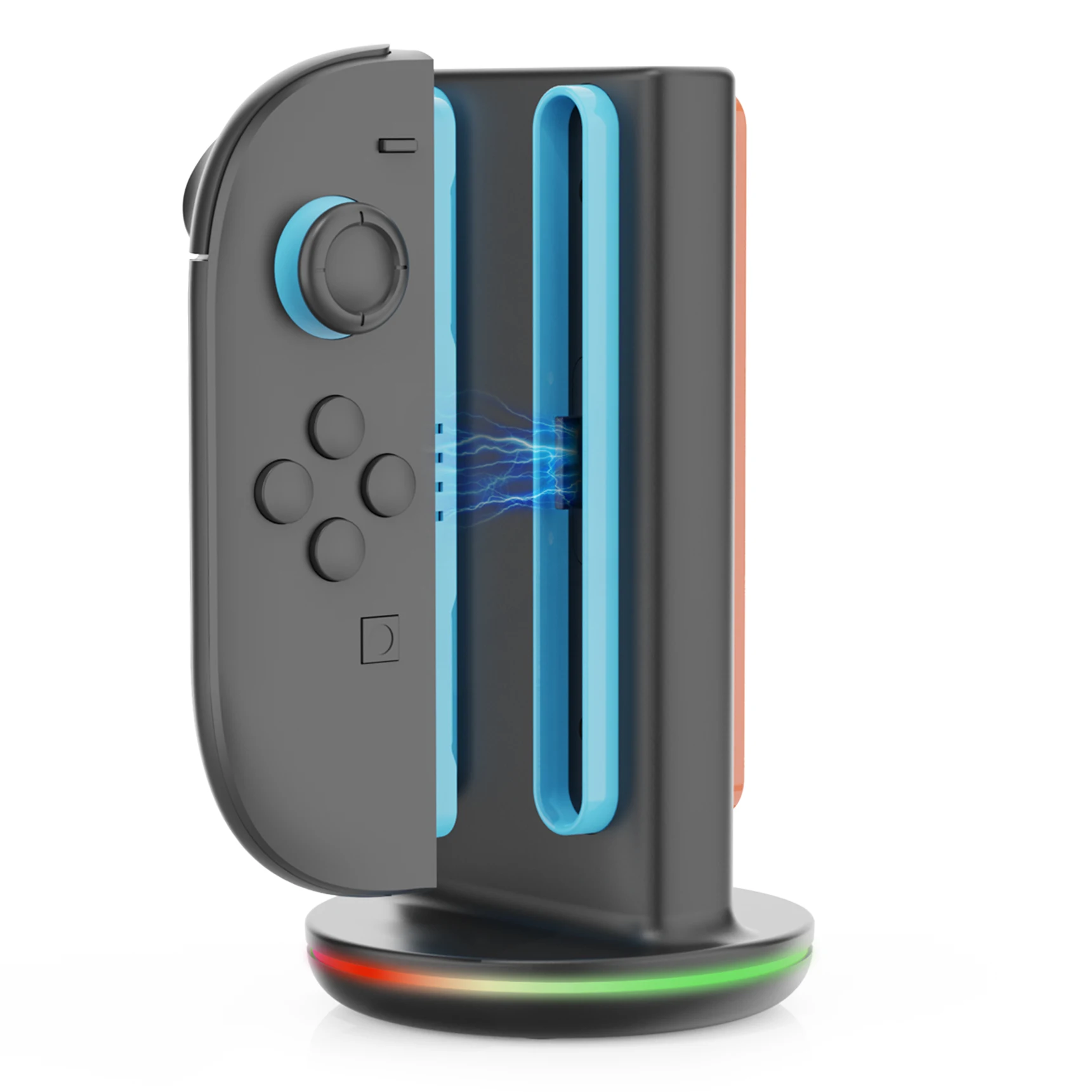 Base de carga IPEGA PG-SW2051 para Switch 2 Gamepad con carga rápida de 4 ranuras, alimentación tipo C y 9 modos de luz RGB, LED de estado en tiempo Real