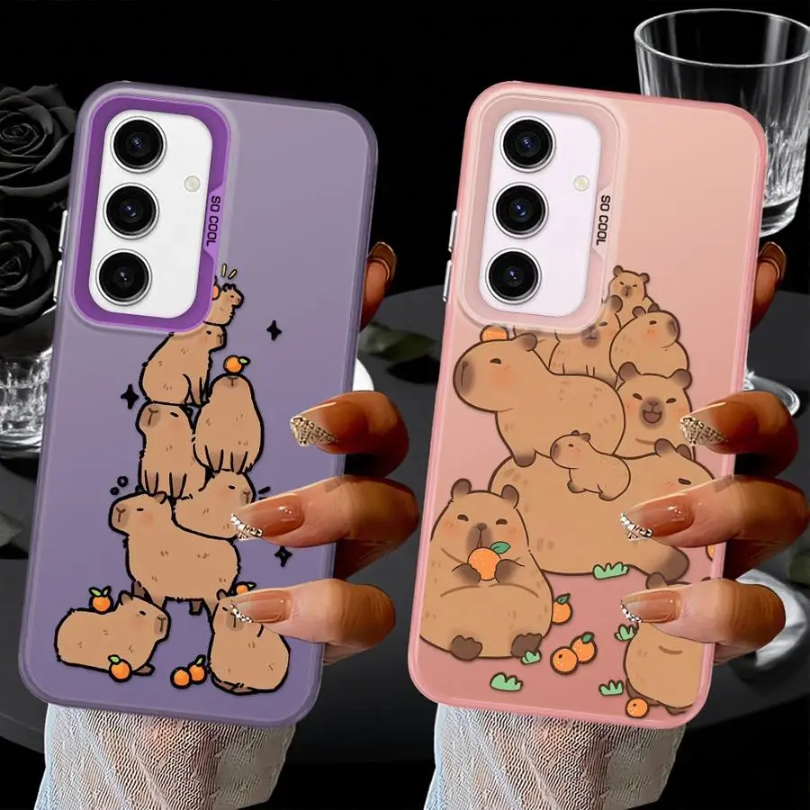 Funda bonita de dibujos animados de capibara para Samsung Galaxy A26 A53 A24 A73 A36 A25 A33 A34 A23 A32 A22 A52