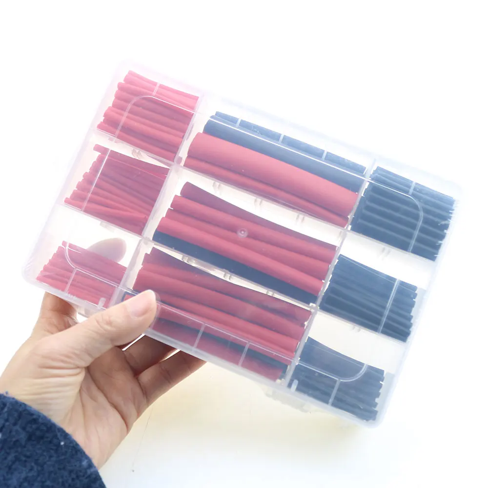 270 Uds 3: 1 Kit de tubos termorretráctiles adhesivos de doble pared manguito de aislamiento, tubo termorretráctil, envoltura de Cable - imagen 4