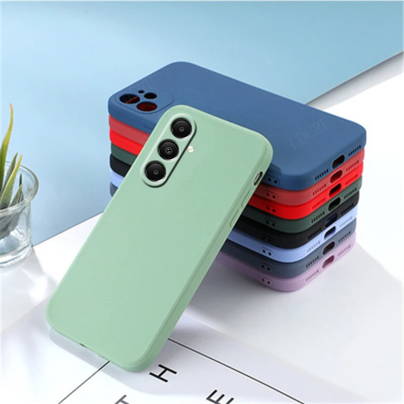 Funda de silicona líquida para Samsung Galaxy A05S, cubierta suave de TPU, A14, A34, A54, A24, A25, A05, A05S - imagen 4