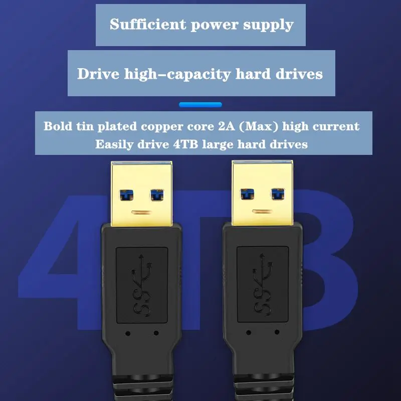 Cable de datos USB 3,0 A macho a hembra, Cable de extensión de impresora de tarjeta de red inalámbrica de carga de ordenador de teléfono móvil de alta velocidad - imagen 5