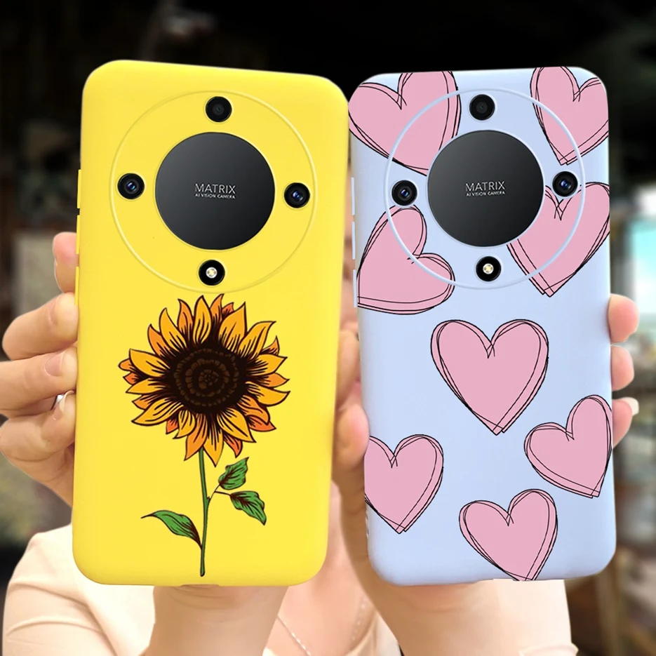Para Honor X9a 5G funda Magic5 Lite hermosa chica flor cubierta suave TPU funda de teléfono para Honor Magic 5 Lite HonorX9a RMO-NX1 parachoques - imagen 5