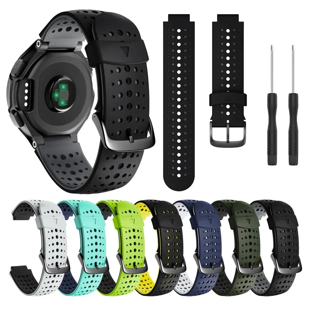 Correa deportiva de silicona para reloj Garmin Forerunner, 235, 220, 230, 620, 630, 735XT, accesorios de pulsera
