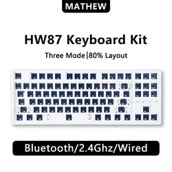 MATHEW HW87 – Teclado Mecánico Inalámbrico 75% RGB Gaming