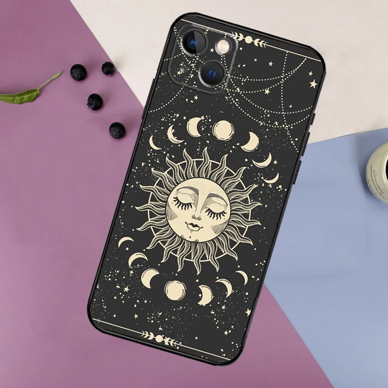 Funda de teléfono con diseño de Tarot y Luna de bruja para iPhone 11, 12, 13, 14, 16, 15 Pro Max Mini 7, 8 Plus X XR XS Max, funda de parachoques - imagen 3