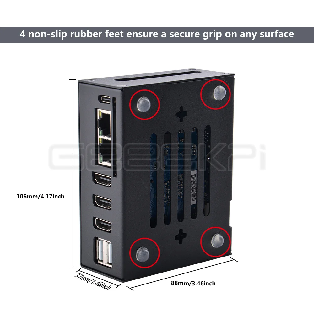 Caja GeeekPi Orange Pi 5 Plus con disipadores de calor Caja metálica Orange Pi 5 Plus con ventilador de refrigeración - imagen 5