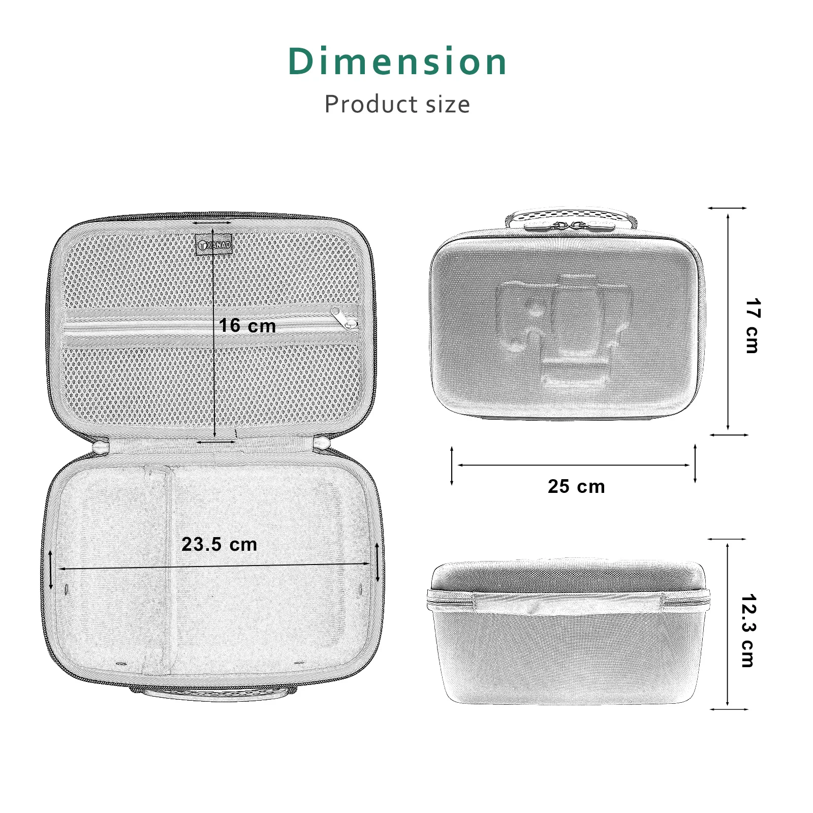 Estuche rígido para cámara digital Panasonic LUMIX FZ80 4K, resistente al agua, bolsa de transporte de viaje (cámara no incluida) - imagen 4