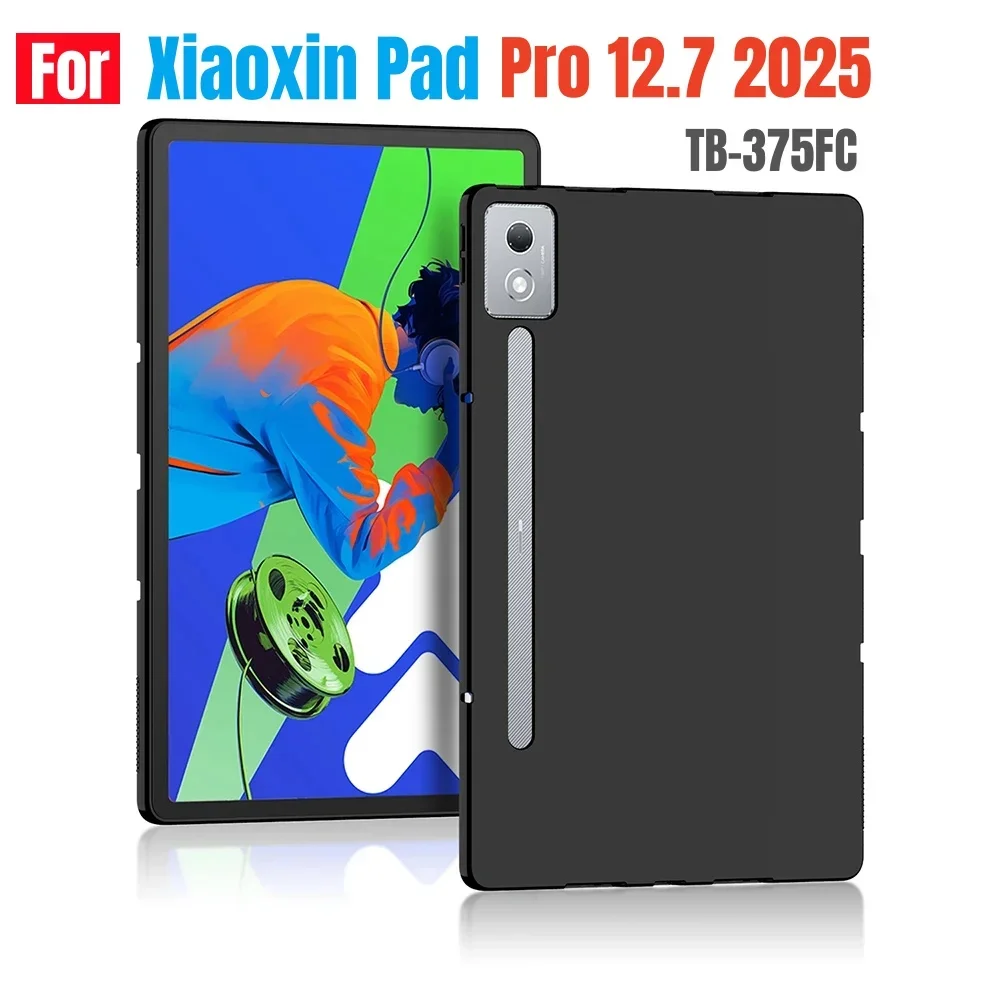 Funda blanda para Lenovo Xiaoxin Pad Pro 12,7, 2025, 12,7 pulgadas, TB-375FC, carcasa de silicona TPU para Xiaoxin Pad Pro 12,7, funda trasera para tableta - imagen 2