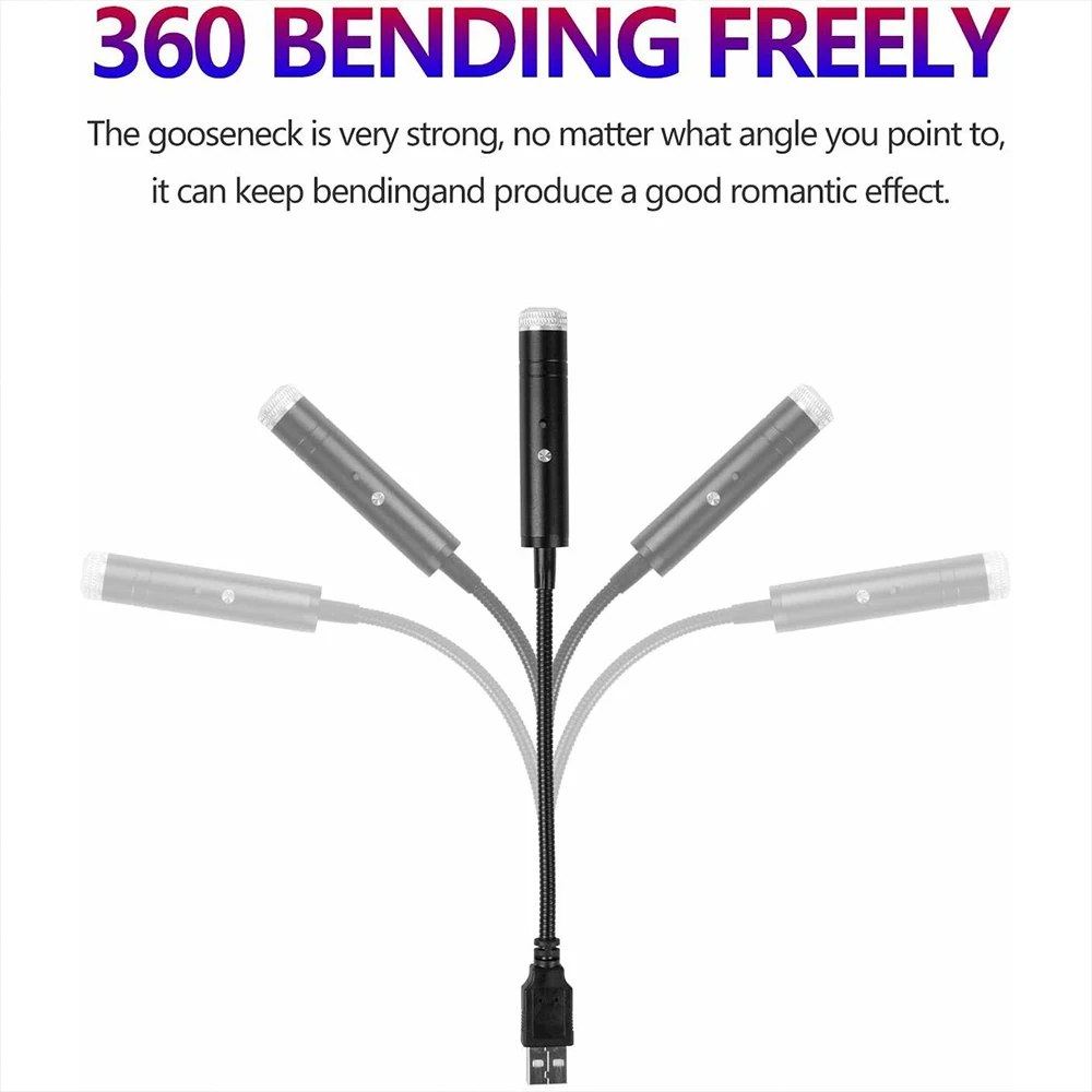 Decoración de techo para habitación de coche, proyector LED de luz nocturna de cielo estrellado romántico USB de 5V, lámpara de ambiente de estrella de galaxia para fiesta en casa - imagen 5