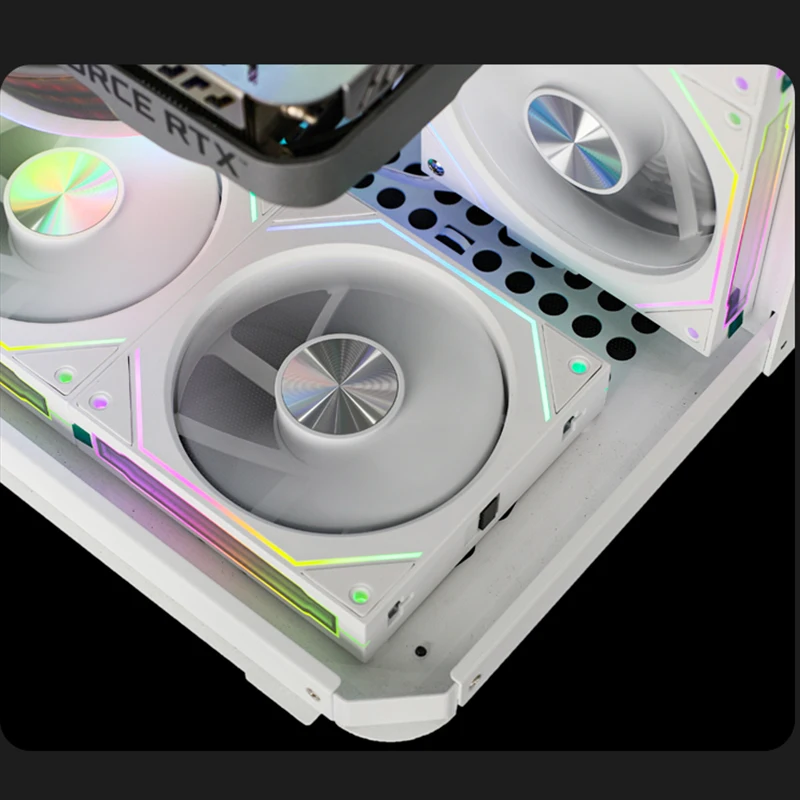 JUMPEAK SM120 240mm 360mm Modular inalámbrico empalme PC 120mm ventilador de refrigeración ARGB espejo infinito para ordenador enfriador de agua - imagen 5