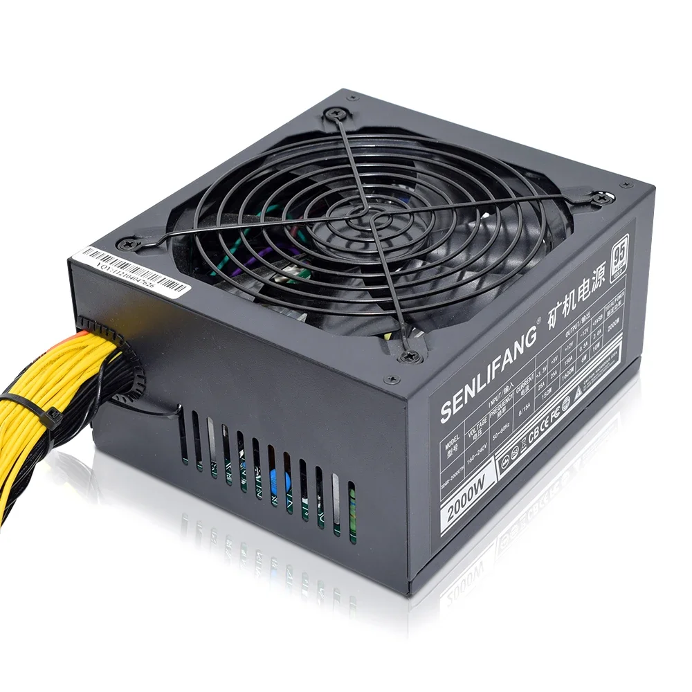 Fuente de alimentación de 2000W y 2400W para minería de Bitcoin, fuente de alimentación PSU para PC, plataforma de minería de ordenador, 8 GPU ATX ETC, RVN Coin, 12v, 4 pines - imagen 3