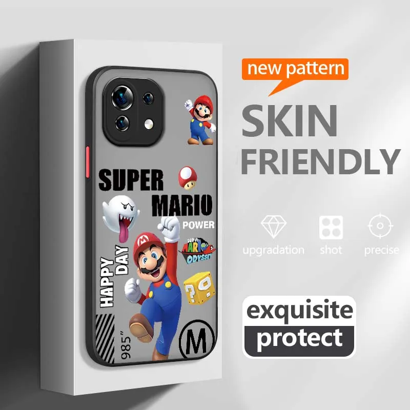 M-Marios arte Popular para Xiaomi 14T 13T 13 12T 12 12S 11T 11 11i 10 10T Ultra Pro Lite funda de teléfono translúcida esmerilada - imagen 4