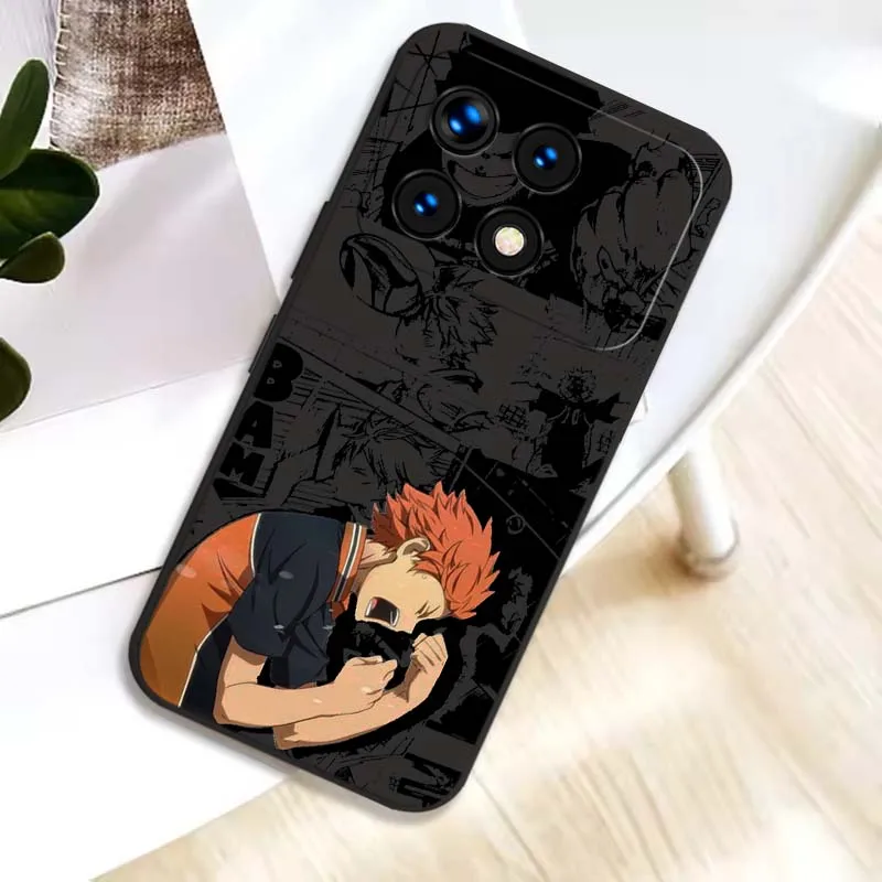 Anime Hinata Shoyo para Xiaomi Poco X7 X6 X5 X4 X3 M7 M6 M5 M5S M4 NFC GT Pro Plus 5G funda de teléfono suave - imagen 3