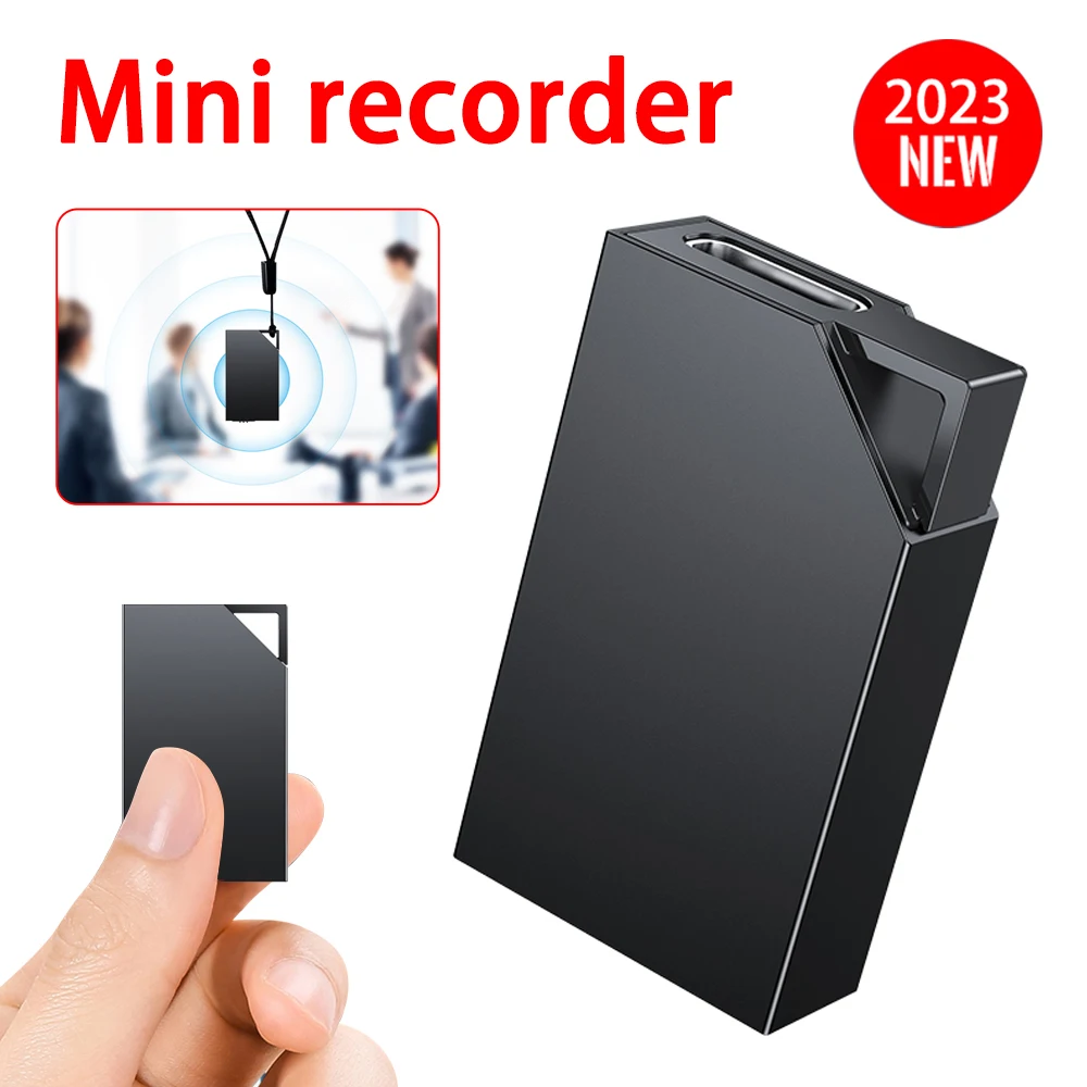 Mini grabadora de voz Ultra delgada, dictáfono profesional, grabadora de Audio HD activada por voz, reducción de ruido, reproductor MP3