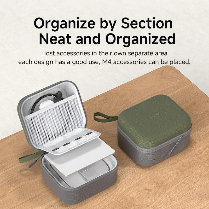 Hagibis-funda de viaje organizadora electrónica para Mac mini M4/M4 Pro, Estuche de transporte portátil, carcasa dura a prueba de golpes para cargador de ratón - imagen 4