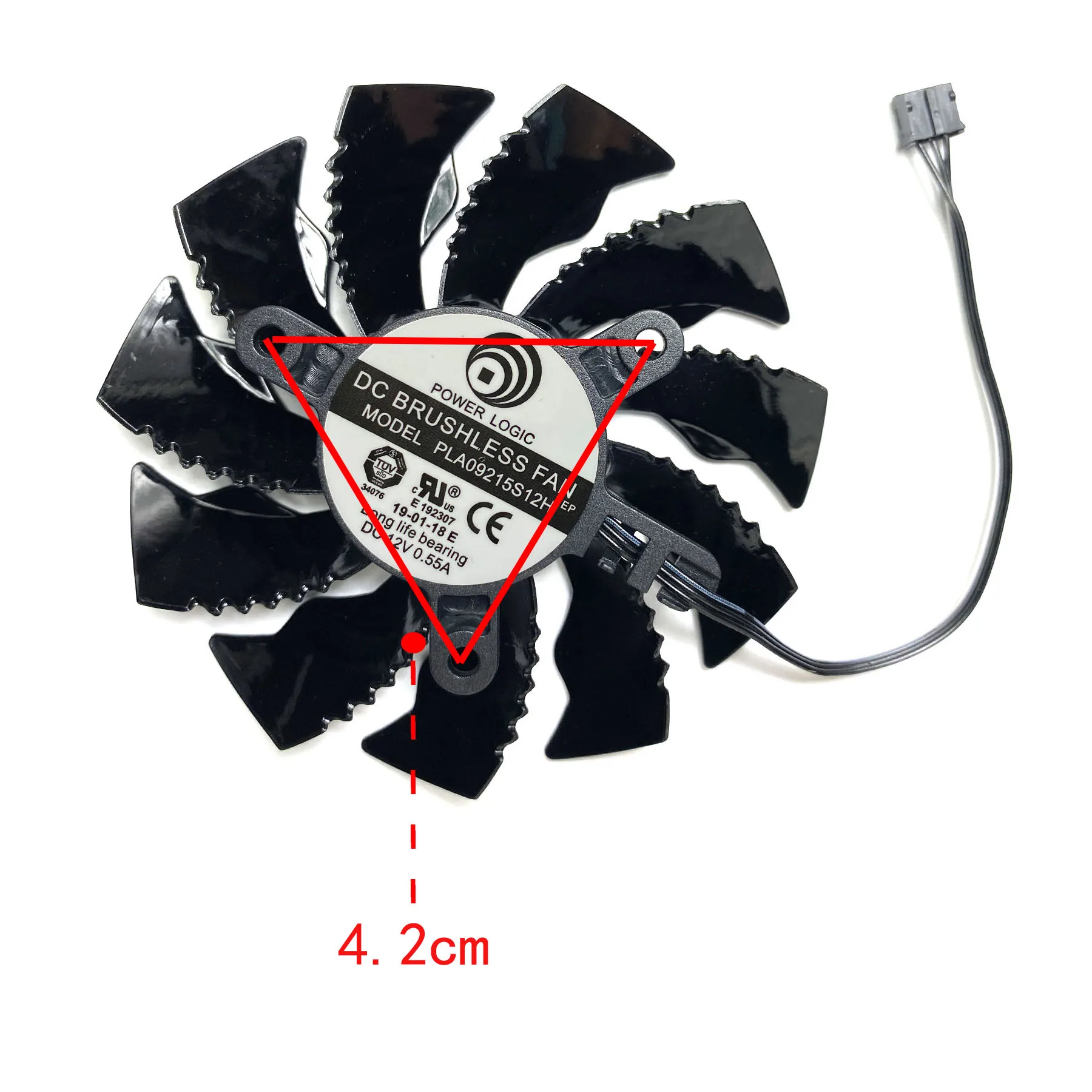 Ventilador de repuesto para tarjeta gráfica GIGABYTE GeForce GTX1650 1630 MINI ITX OC, nuevo, PLA09215S12H - imagen 3