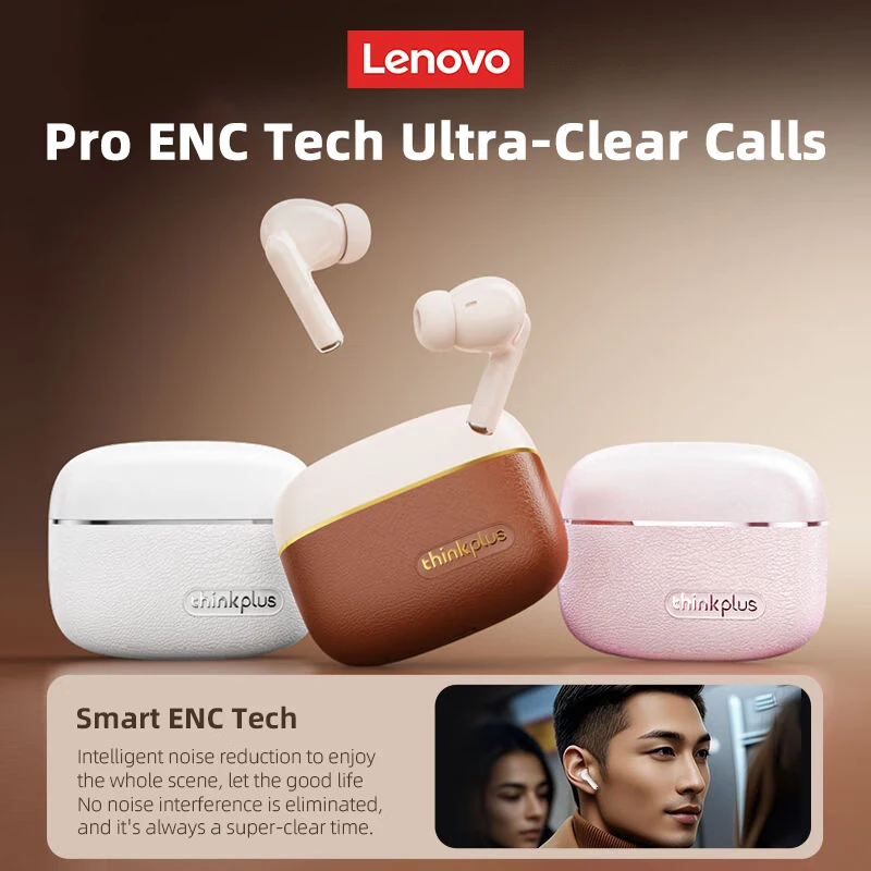 Original Lenovo LP27 Pro auriculares inalámbricos Bluetooth juego baja latencia llamada cancelación de ruido auriculares deportivos impermeables - imagen 3