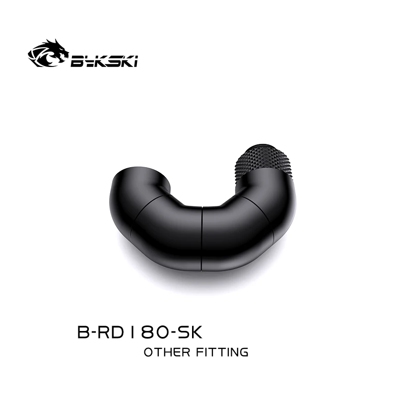BYKSKI G1/4 ''rosca 180 grados adaptador de ajuste giratorio refrigeración por agua adaptadores de Metal de latón B-RD180-SK - imagen 4