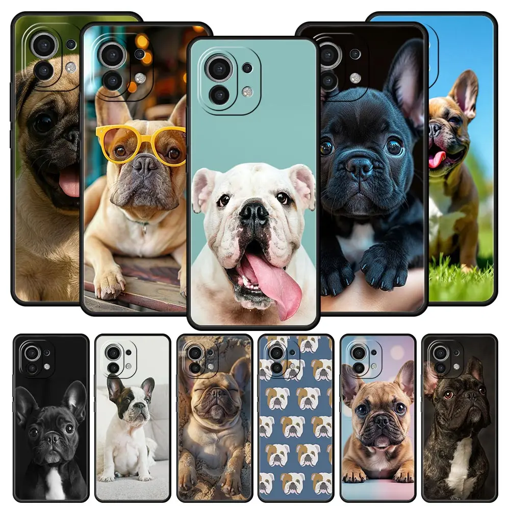 Funda de teléfono para mascotas, Bulldog Francés, para Xiaomi Mi 17 15T 15 14 14T 13T 12T Pro 12 13 Lite 5G 11T Poco X6 X7 X5 Pro, funda suave