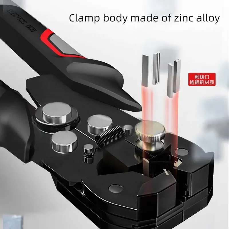Deli-pelacables automático, cortadores de cables multifuncionales, herramienta especial para electricista, prensado de cables, herramienta manual - imagen 5