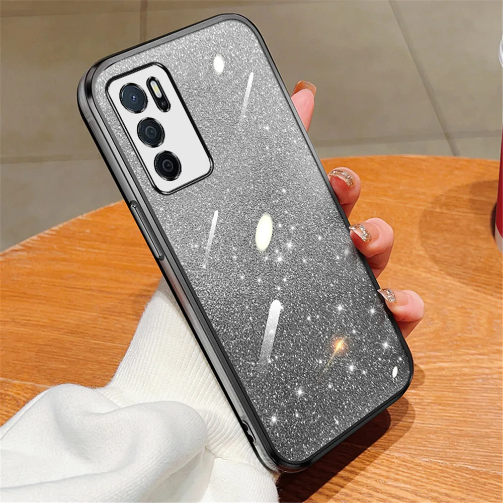 Funda de teléfono transparente con purpurina degradada para OPPO A16 A16S A17 A54S A53S 4G A91 A5 A8 A9 A31 A33 A53 2020, funda de silicona suave - imagen 5