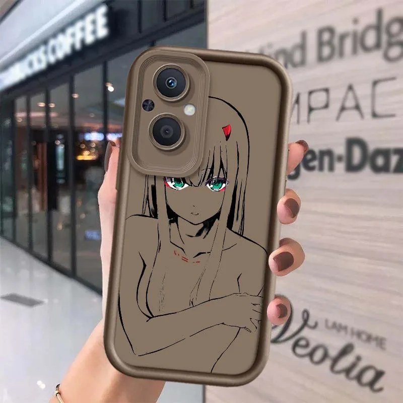 Zero Two Anime adecuado para OPPO Reno10 Reno8 Reno7 Reno6 Reno5 T Z Lite Pro Plus 5G Eye Ladder funda de teléfono cubierta de moda - imagen 3