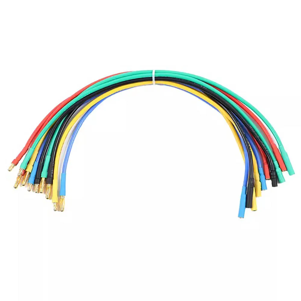 Cable de extensión de conector de enchufe banana para coche teledirigido, cable de conversión macho y hembra, motor sin escobillas, 18awg, 3,5mm