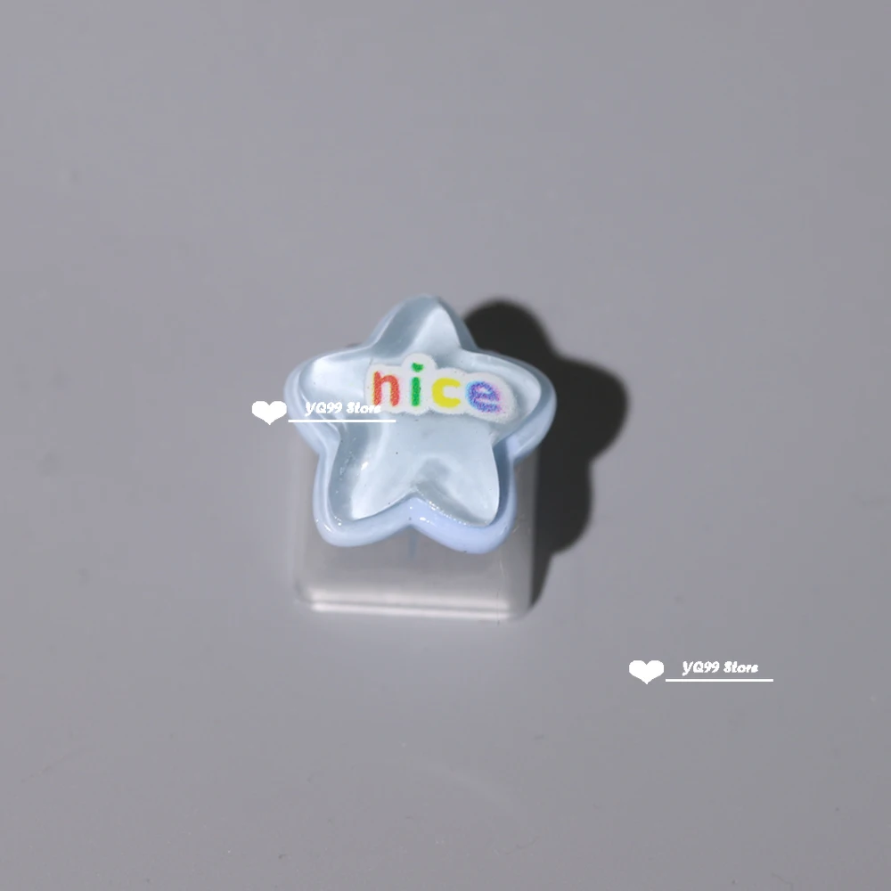 Teclas para teclado mecánico hechas a mano, personalizadas con flores, transparentes, bonitos juegos de botones retroiluminados, DIY - imagen 5