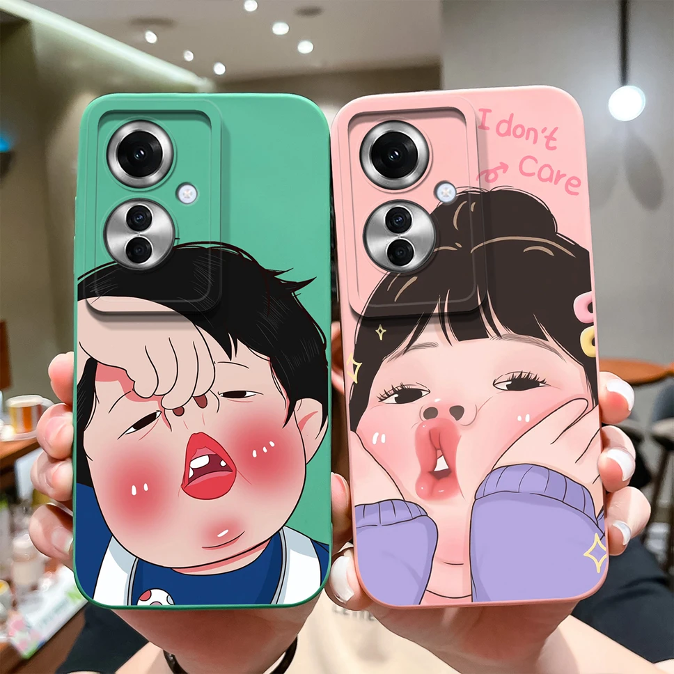 Funda suave para teléfono OPPO Reno11 F, Fundas protectoras antideslizantes de silicona líquida con bonito patrón curativo - imagen 4