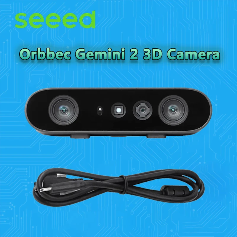 Orbbec Gemini 2 Cámara 3D Seeed Active Stereo IR 30fps 0,15–10 m de profundidad, 91 ° ×66 °   FOV, IMU, SDK, Soporte USB-C para robótica