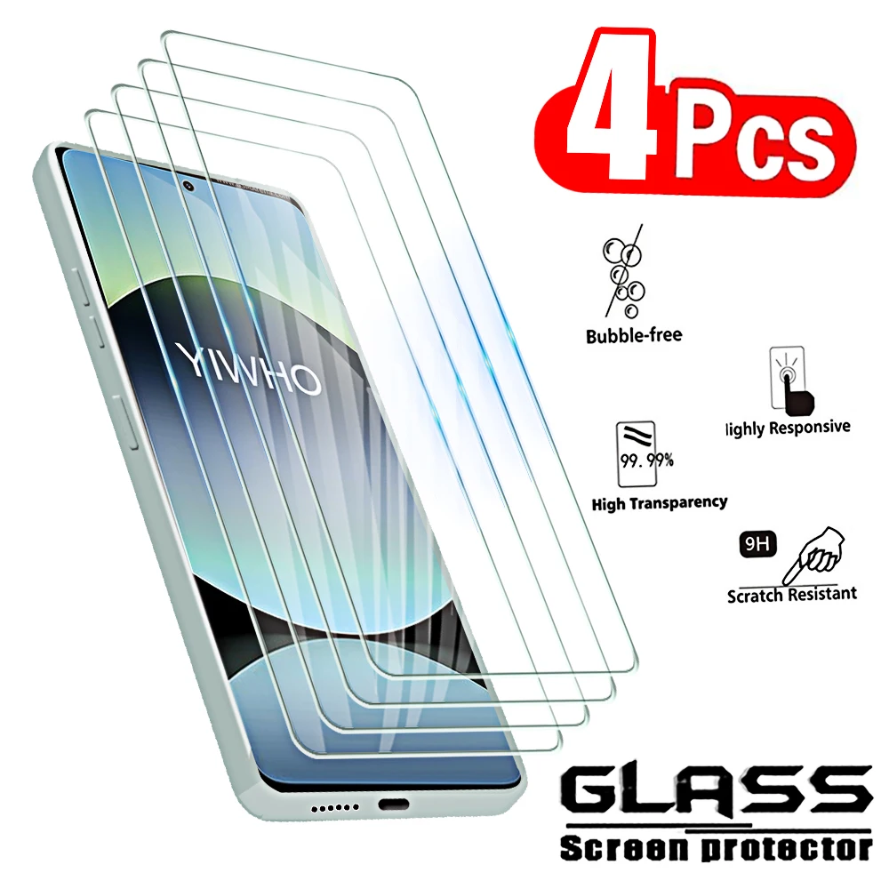 4 Uds vidrio templado para Redmi Note 14 4G 5G protectores de pantalla vidrio Protector para Xiaomi Redmi Note 13 12 11 10 Pro película frontal