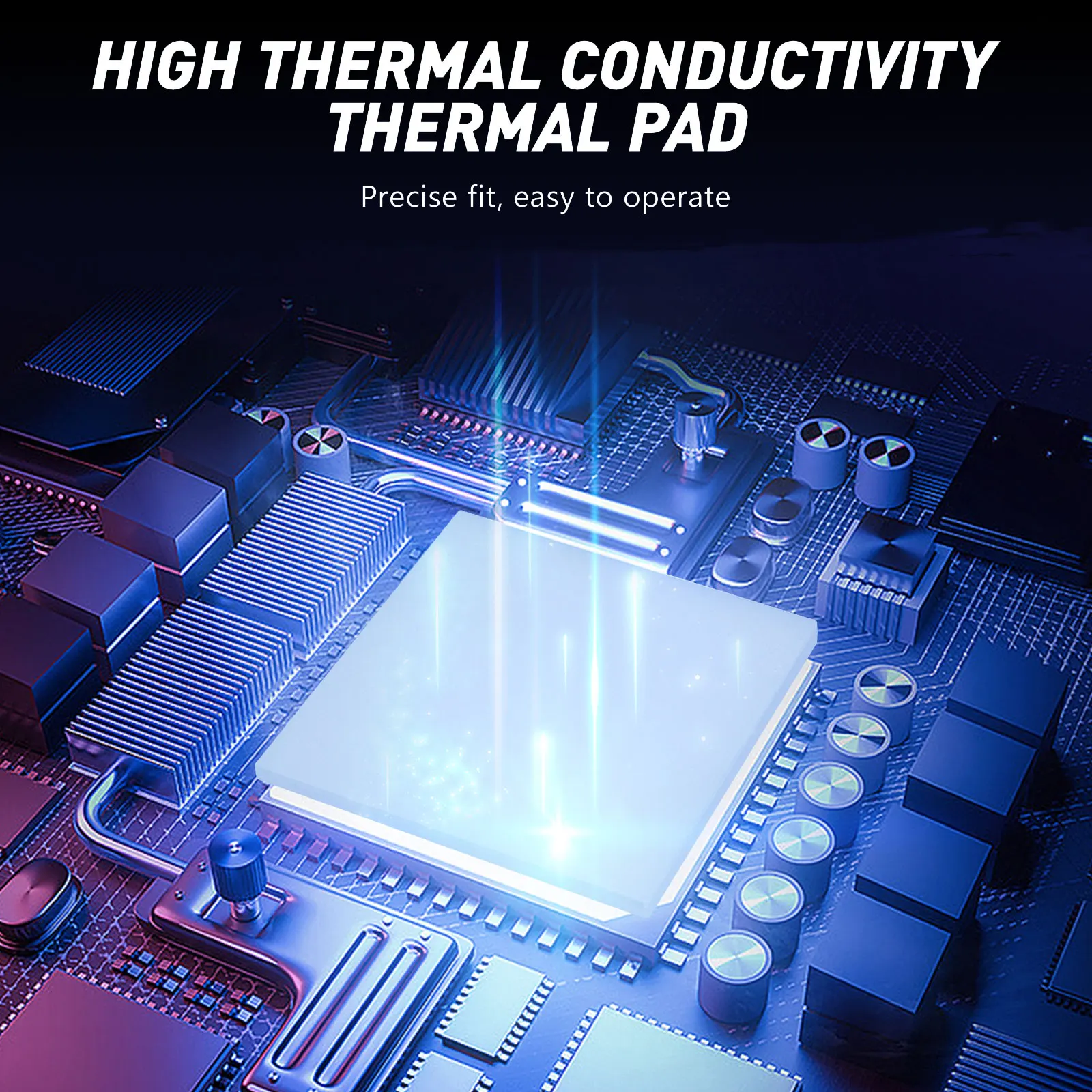 Upsiren almohadilla de silicona para disipación de calor, almohadilla térmica de refrigeración por agua para CPU/GPU, tarjeta gráfica, OEM, 18W, 100x100mm - imagen 3