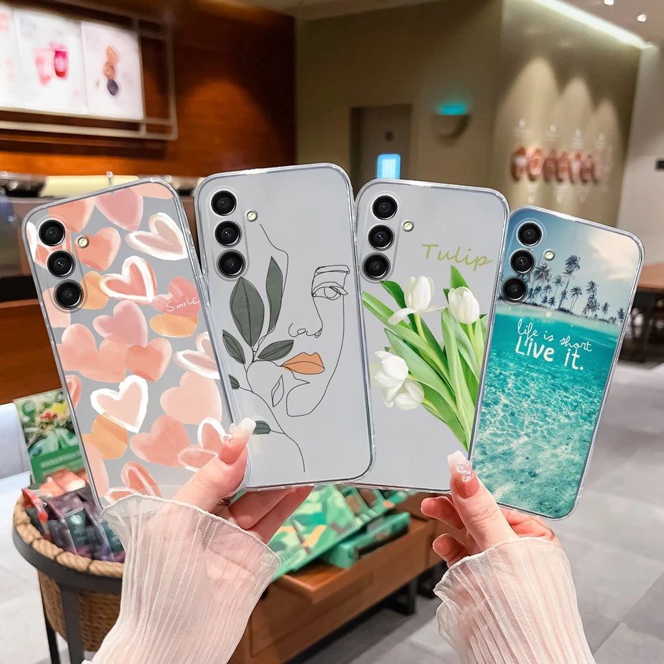 Funda de teléfono para Samsung Galaxy A15 A 15, carcasa trasera de silicona suave, transparente, Bonita, para SamsungA15 GalaxyA15 Capa Funda Coque - imagen 3