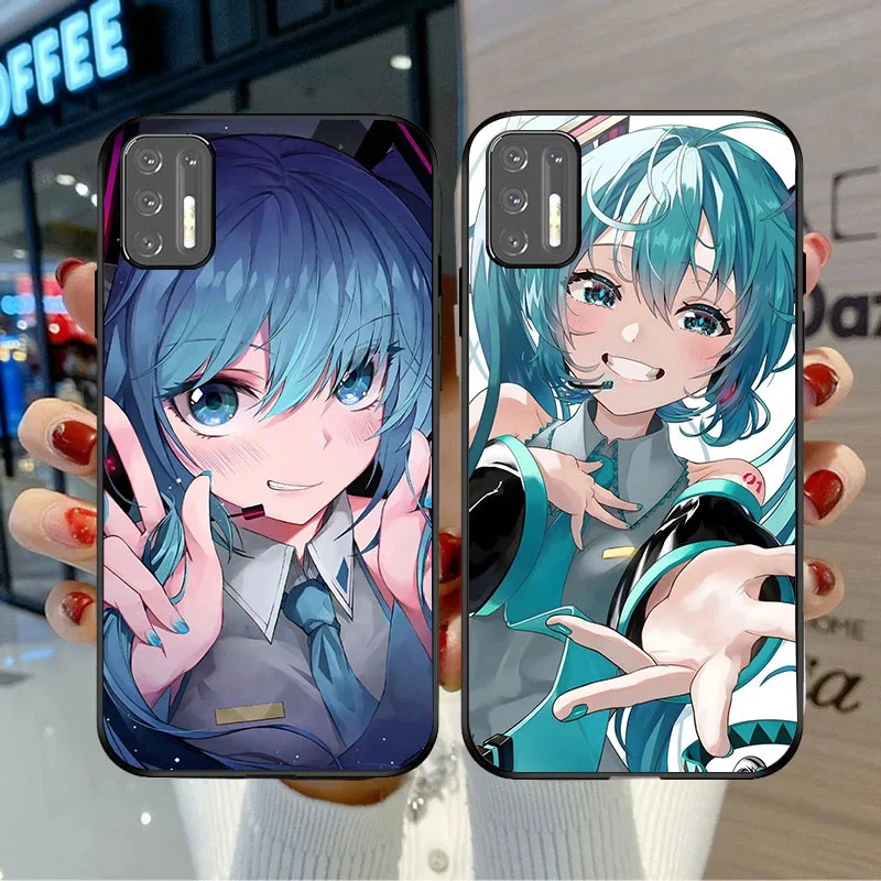 BD-32 Hatsune Mikus funda negra para Moto G9 E7 E7i G Plus Power Play Edge 20 Pro - imagen 5