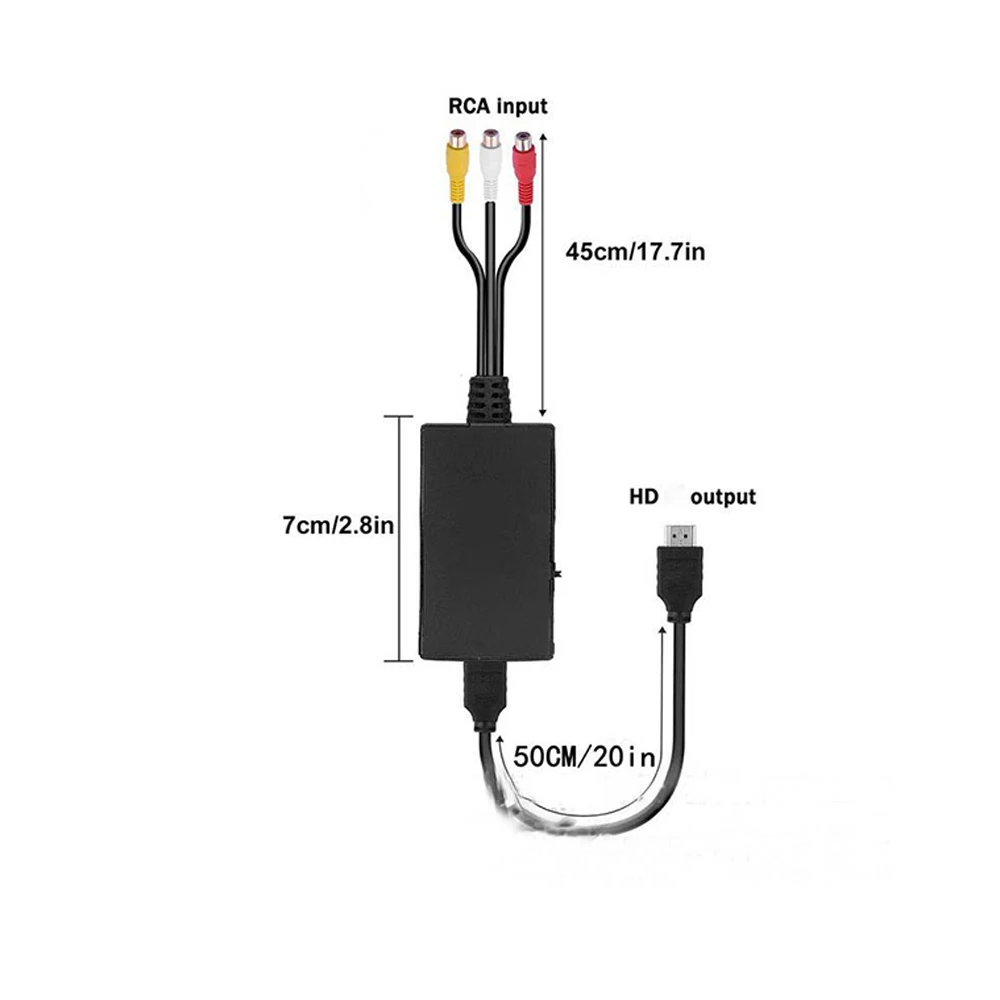 Cable hembra 3RCA para PS2 PS3 cable AV a convertidor adaptador HD compatible con 1080P/720P NTSC PAL para PS1 HD TV - imagen 3