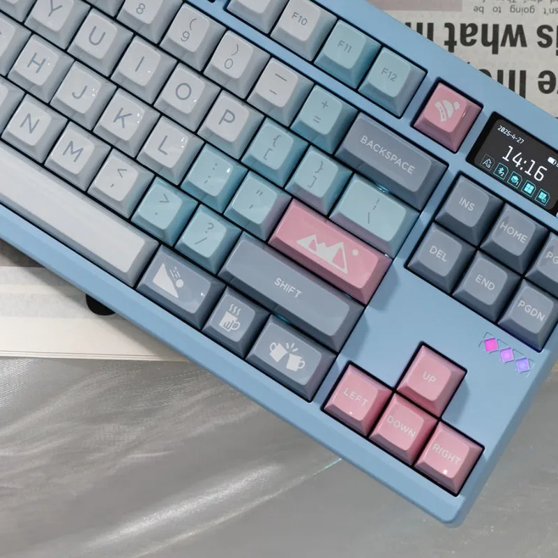 Kit de teclado ZOOM TKL DYNA, intercambio en caliente inalámbrico trimodal, aluminio CNC personalizado con pantalla de perilla, Kit de teclados mecánicos para juegos - imagen 4